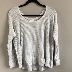 Velvet Heather Gray with shimmer Waffle Top